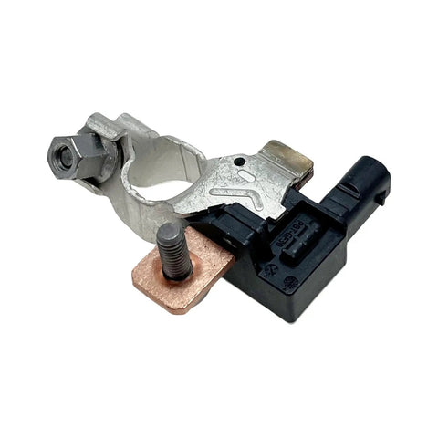 Premium Heavy Duty Battery Monitor Sensor Module With No Sweat Install For Buick Enclave Cadillac XT4 XT5 And Chevy Malibu Traverse Solid Build 13545954 13526054 close-up of sensor module with metal and plastic parts