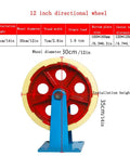 Heavy Duty Swivel Casters With Brakes Rock Solid Iron Core Nylon Wheels For Industrial Machinery Medical Carts, 12 inch wheel