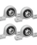 4 Pack 10mm Pillow Block Bearings With 0.39 Inch Bore Self Aligning Mounted Block Bearing Set Screw Lock For Secure Shaft Attachment