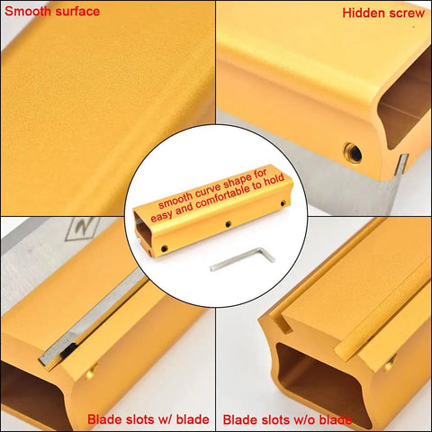 Six Inch Jointer Planer Blade Sharpener Aluminum Woodworking Knife Sharpening Jig showing smooth surface and hidden screw detail.