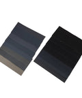 Premium 45 Sheets Sandpaper Set With Grits From 120 To 5000 For Wet And Dry Jobs showing various black grit sheets.