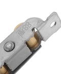Heavy Duty Stainless Steel Sliding Door Rollers And Patio Track Wheels For Horizontal Glass Panels close-up of a track wheel with brass components.