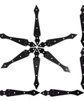 Heavy Duty Black Iron Beefy Gate Hinges Set For Outdoor Fences And Gates Rust Resistant With Smooth Finish 10 Piece Bundle