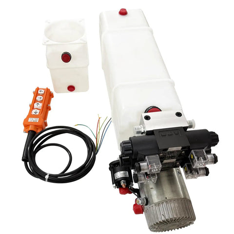 24V Hydraulic Power Unit With Dual Valve Pump And 12.68 Quart Tank For Car Tailboards And Lifting Platforms 2200W High Output