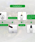 Installation guide for Four Pack Clear Glass Table Top Torches For Outdoors Mini Citronella Lanterns Easy Refill Lit Patio
