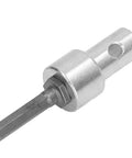 Close-up of Earth Auger Drill Bit Adapter For Electric Drills One To Three Converter Carbon Steel Round Chuck Garden Auger Connector