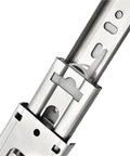 Close-up of Two Piece Heavy Duty Drawer Slides Set, 10 To 22 Inch Range, 304 Stainless Steel Rails, 45kg Load Capacity