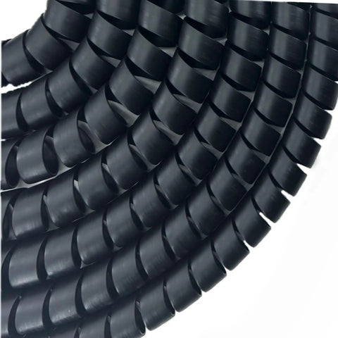 Spiral Wrap Hose Cable Protector 1.25 Inch OD 20 Foot Pre Cut Lengths Beefed Up Heavy Duty Shield close-up