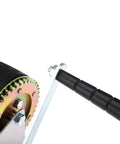 Close-up of the handle and gear system of a 600 Lb Heavy Duty Hand Winch With 6m Rope And 2 Inch Polyester Strap, 3:1 Gear.