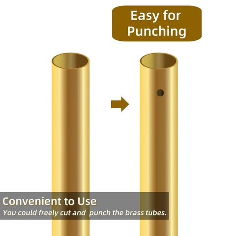 18 Pack Brass Round Tube Set For Modeling Hobbyists 9 Sizes Seamless Straight Tubes High Strength Metal Tubing 2mm Through 9mm OD