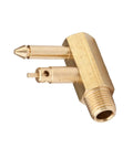 Side view of Brass Quick Connect Tank Fitting One Quarter Inch NPT Male Thread For Mercury Mariner Marine Fuel Lines Built To Last No Fuss Connector