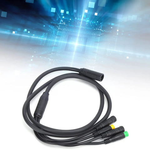 1T4 Electric Bike Wiring Cable For Mid Drive Motors Connects Display Thumb Throttle And Two Brake Levers 8 Pin Male Connector