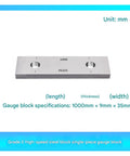 Real Deal Precision Grade Zero Steel Gauge Blocks For Router And Table Saw Setup No Fluff Heavy Duty Measuring Tools Built Tough For The Local Woodshop Bench, 1000mm steel gauge block with holes.