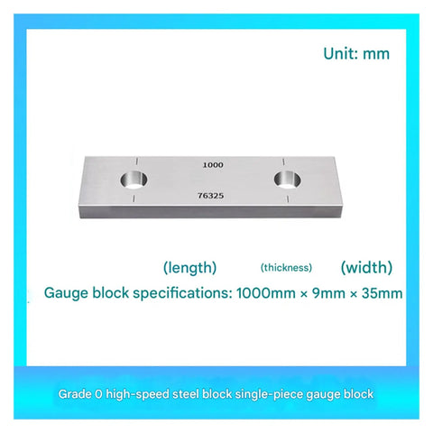 Real Deal Precision Grade Zero Steel Gauge Blocks For Router And Table Saw Setup No Fluff Heavy Duty Measuring Tools Built Tough For The Local Woodshop Bench, 1000mm steel gauge block with holes.