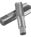 Super Cool 2 Piece Npt Pipe Tap Set For Fast Thread Repair On 1/2 And 3/4 Inch Water Pipes With Heavy Duty Carbon Steel Hand Tool Kit To Fix Damaged Plumbing Lines Quick And Easy, close-up