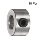 10-piece stainless steel set-screw shaft collars; 6mm bore, 12mm OD, 7mm wide.