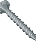 Collated Fiber Cement Board Screws With Ribbed Wafer Head For Easy Countersinking And Alternating High Low Threads 9 By 1 5 8 Inch Length