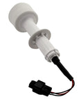 Ice Water Level Sensor Probe Kit Replacement for Manitowoc Ice Machines Pack of 2, white OEM sensor, side view with wire connector