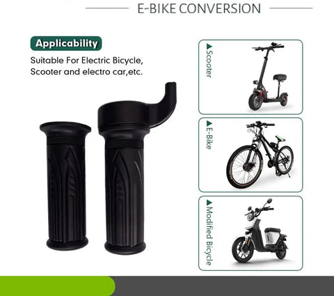 Twist Throttle Grip 22.2mm Waterproof Handlebar Speed Controller For Electric Bikes, Scooters, And Motorcycles, 12V To 72V Compatible, Durable Weatherproof Connector, Easy Install, Wide Voltage Range