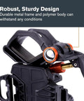 NexYZ Universal Smartphone Adapter for Telescope Binoculars and Spotting Scopes with 3-Axis Alignment, robust metal frame close-up