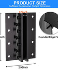 6 Pack T Post Mounting Brackets for Target Hangers and Fence Mounts, dimensions and close-up view, heavy duty carbon steel.
