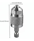 Hex Shank Drill Chuck Adapter With Three Jaw Chuck Converter Power Tool Attachment For A Snug Grip And Secure Accessory Holding Knurled Finish For Easy Drive And Maintenance Tasks, 7.5 cm