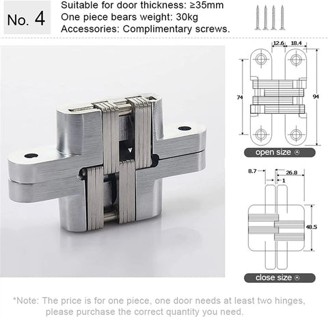 Stainless Steel Kitchen Cabinet Hinges 180 Degree Concealed Folding Hinge Tough As Nails Built To Last Heavy Duty Hidden Door Hinge No 4 Thickened Internal Door Hinge For Durable Cabinet Upgrades