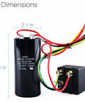 HVAC Hard Start Kit For 3 To 5 Ton AC Units Kickstart Your Air Conditioner With A High Performance Capacitor Kit showing dimensions