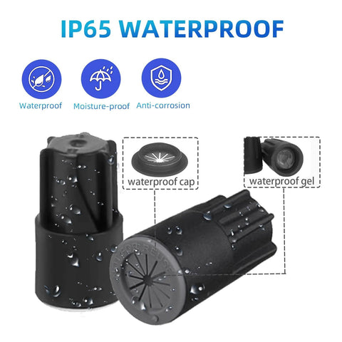 40 Piece Waterproof Outdoor Wire Connectors Set For Landscape Lighting And Wet Locations, Sealant Gel Twist Nuts Caps
