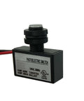 Outdoor Sensor Light Switch With Photocell For Dusk To Dawn Auto On Off 120V, close-up view showing UL listing and specifications label.