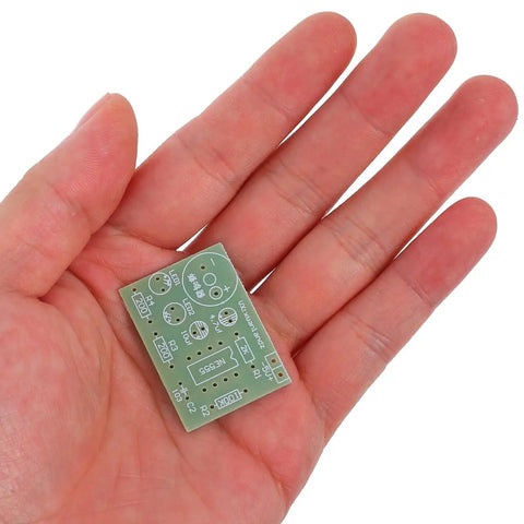 Dope Dual 555 Timer Circuit Kit for Electronics Training and DIY Projects PCB board in hand