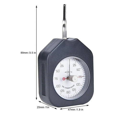 Portable Tension Dynamometer Force Gauge For Textile And Electronics Material Testing With 0.3N Precision And 3N Range, 89mm compact dial