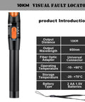 Pro Grade Visual Fault Locator For Fiber Optic Cables With 10 To 20 Kilometers Output Red Light VFL Pen Style Tester All In One Kit