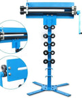 Professional Manual Bead Roller With Six Dies Set For 1.2mm Sheet Metal displaying hand crank and die arrangement.