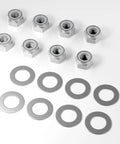 Anodized Aluminum 12mm Hex Wheel Hubs Upgrade Kit With M4 Flanged Lock Nuts And Washers Set for Traxxas RC Cars
