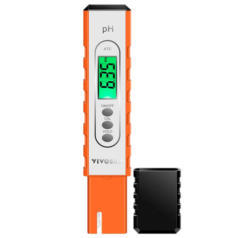 Digital pH Meter Tester Pen With 0.01 Precision, 0 To 14 pH Range, ATC, Great For Hydroponics, Home Drinking Water, Pools And Aquariums, Easy Calibratio
