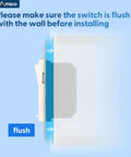 Instruction for installing Six Pack Dimmer Switches For LED Lights Single Pole Or 3 Way Slide Dimmer 150W on wall.