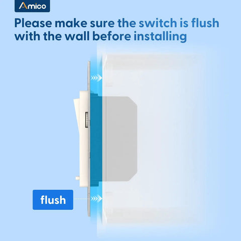 Instruction for installing Six Pack Dimmer Switches For LED Lights Single Pole Or 3 Way Slide Dimmer 150W on wall.