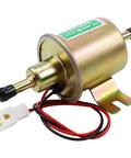 12V Inline Fuel Pump For Lawn Mower And More Low Pressure Transfer Pump Two Point Five PSI 30 GPH Universal Fit shown in detail