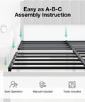 Easy assembly instructions for Heavy Duty Velvet Full Bed Frame With Piano Keys Headboard and Matching Footboard.