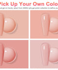 Sheer Nude Hema Free Gel Nail Polish Set Of 4 Colors 10ml Each Soak Off UV LED Safe For Nail Art Home DIY Gel Manicure Kit Neutral