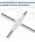 Six Piece Cross Shape Corner Brackets For 3030 Aluminum Extrusion Carbon Steel Joint Plates for stability of frames and furniture