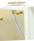 Two Pack 10 Inch 100N Gas Spring Cabinet Hinges With Soft Close on wooden wardrobe door