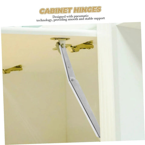 Two Pack 10 Inch 100N Gas Spring Cabinet Hinges With Soft Close on wooden wardrobe door