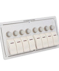 Beefy 8 Gang Toggle Switch Panel In Aluminum Alloy With Overload Protector And Red LED Indicator For 12V Marine Ship Yacht RV Bus