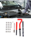 M8x1.25 Stainless Steel Thread Repair Kit For Automotive And HVAC Systems Restores Damaged Female Threads In Aluminum And Other Metals With True Precision And Built Tough Durability For Industrial Machinery High Voltage Gear And Microwave Equipment, inserts and tools beside car engine