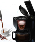 Smart Bean To Cup Coffee Machine With Capsule Compatibility And Washable Reusable Filter For Zero Hassle Brewing pouring coffee