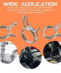 250 Piece Double Wire Fuel Line Hose Clip Assortment Kit For Motorcycle And ATV 5 To 14 Millimeter Spring Clips Clamps