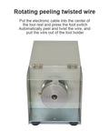Aoxx Hugb Electric Wire Stripping Machine 1.2 To 4mm with metal casing and foot switch for automatic wire peeling and twisting.