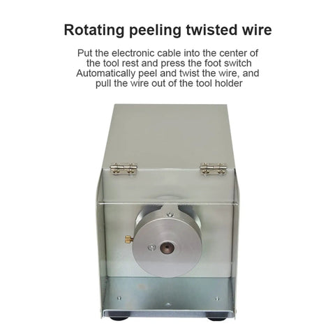 Aoxx Hugb Electric Wire Stripping Machine 1.2 To 4mm with metal casing and foot switch for automatic wire peeling and twisting.
